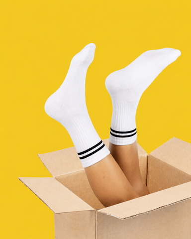 QORUX Cotton Crew Socks | Semi-Cushioned, Breathable, Unisex (6 Pairs)