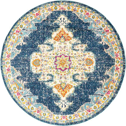 Miya Traditional Teal Area Rug