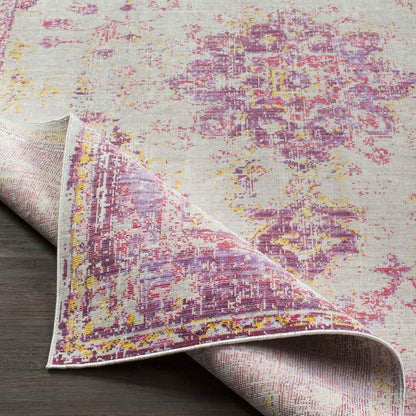 Everly Traditional Bright Pink Area Rug