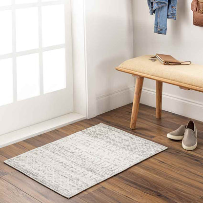 Louise Global Light Gray/White Area Rug
