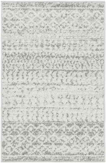 Louise Global Light Gray/White Area Rug