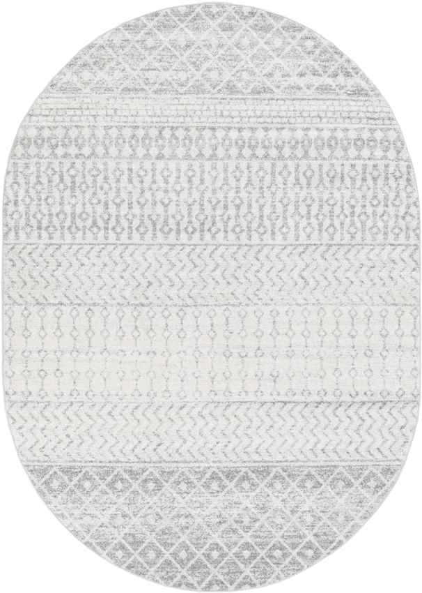 Louise Global Light Gray/White Area Rug