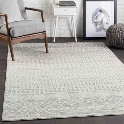 Louise Global Light Gray/White Area Rug