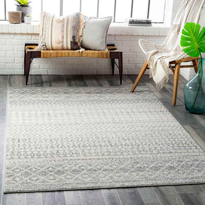 Louise Global Light Gray/White Area Rug