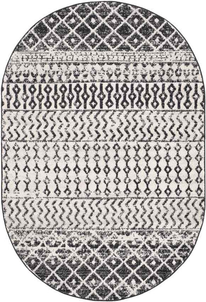 Louise Global Black/White Area Rug