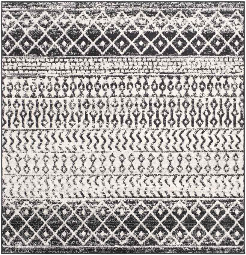 Louise Global Black/White Area Rug