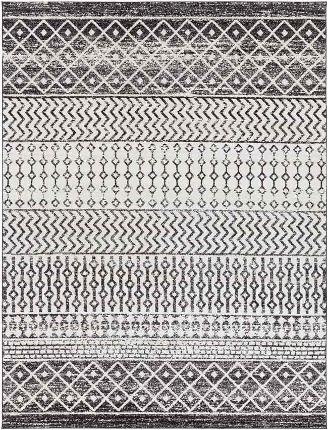 Louise Global Black/White Area Rug