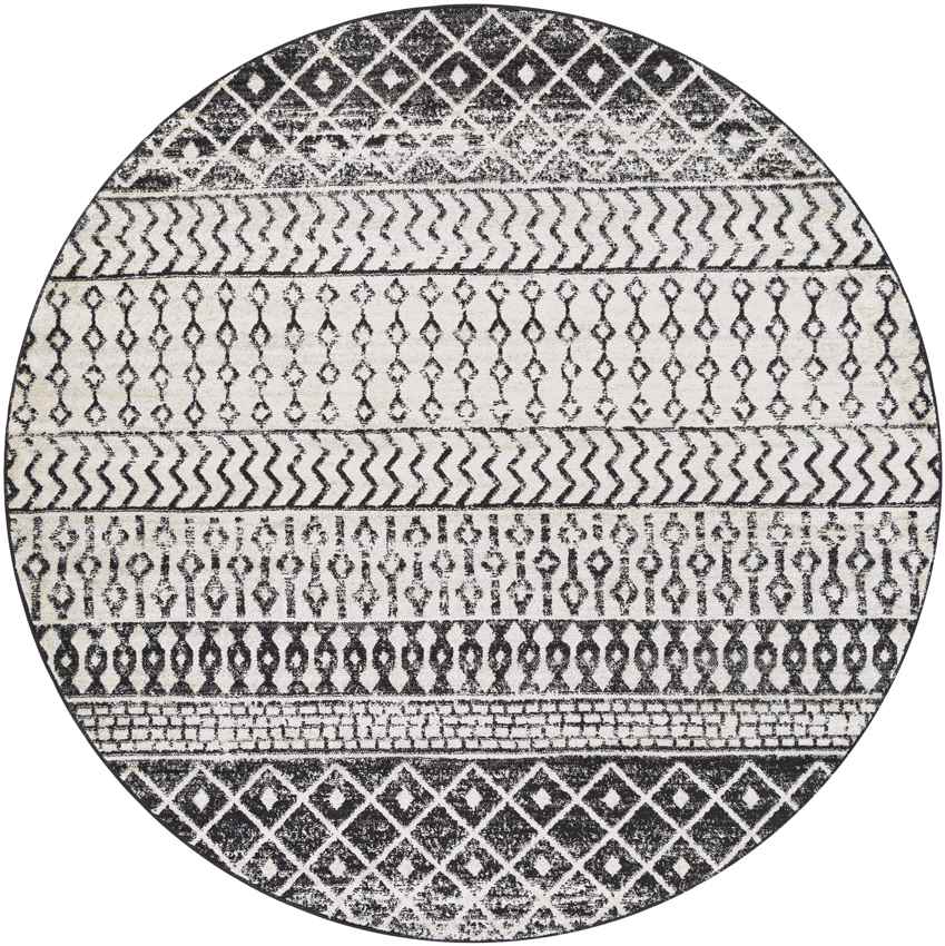 Louise Global Black/White Area Rug