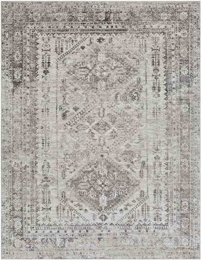 Jules Traditional Light Gray/White/Charcoal Area Rug