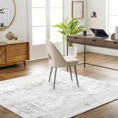 Jules Traditional Light Gray/White/Charcoal Area Rug