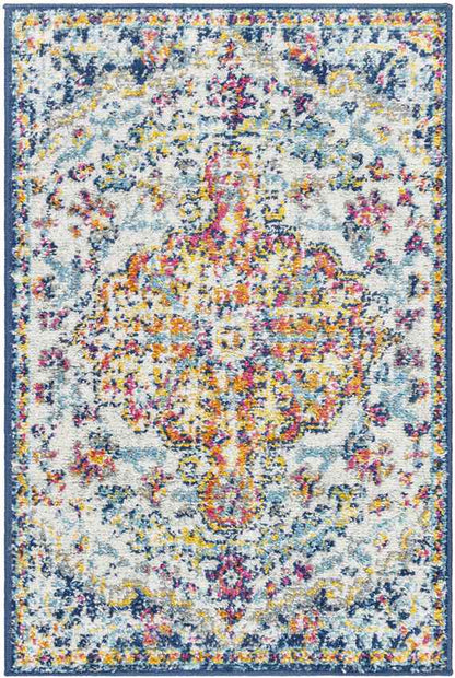 Olivia Traditional Saffron/Navy Area Rug