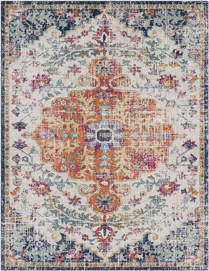 Olivia Traditional Saffron/Navy Area Rug