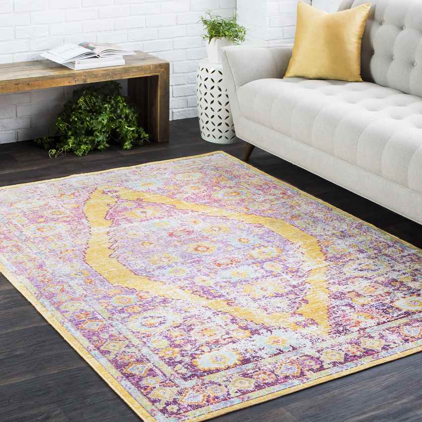 Esther Traditional Purple Area Rug
