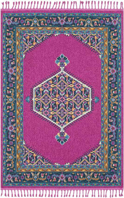 Brenna Traditional Bright Pink Area Rug