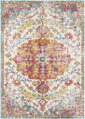Olivia Traditional Saffron/Teal Area Rug