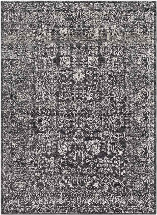 Leo Traditional Black Area Rug