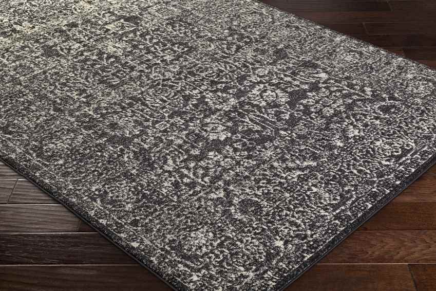 Leo Traditional Black Area Rug
