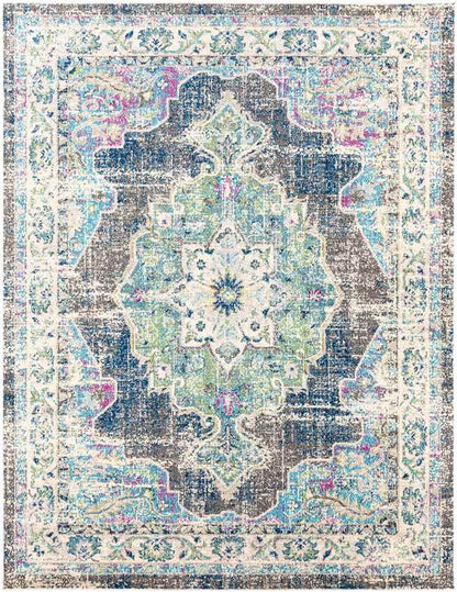 Aria Traditional Navy Area Rug