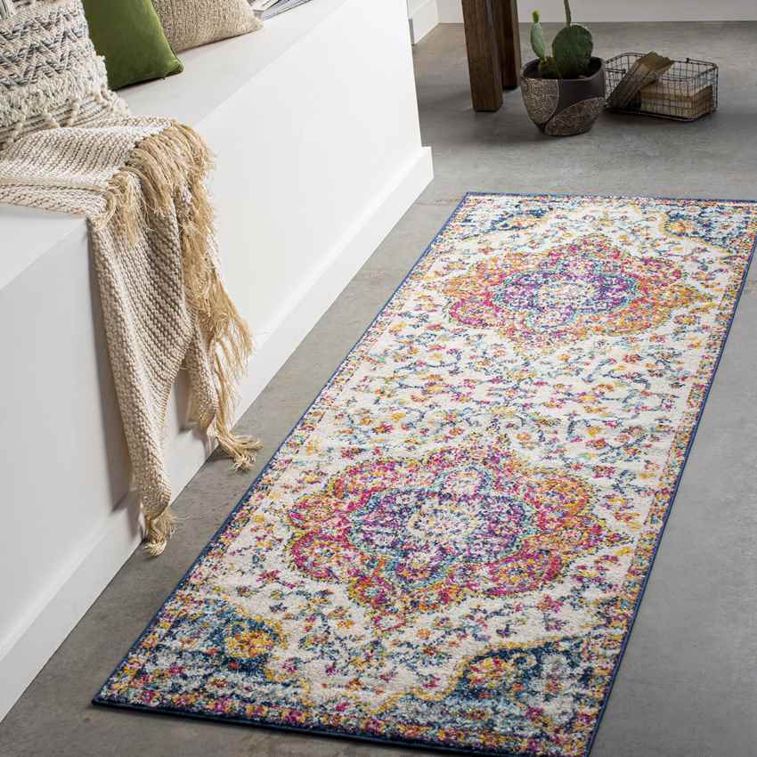 Lola Traditional Pink/Saffron Area Rug