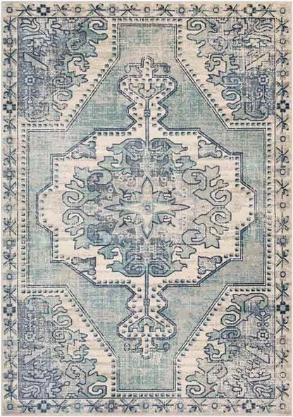 Henry Traditional Teal Area Rug