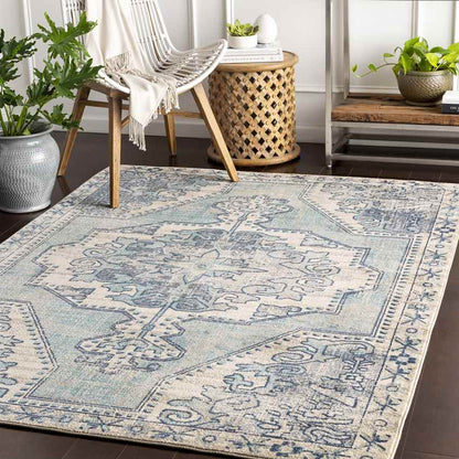 Henry Traditional Teal Area Rug
