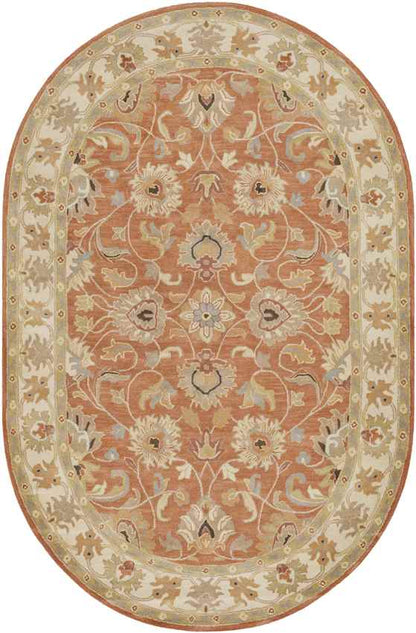 Paris Traditional Burnt Orange Area Rug