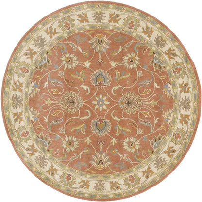 Paris Traditional Burnt Orange Area Rug