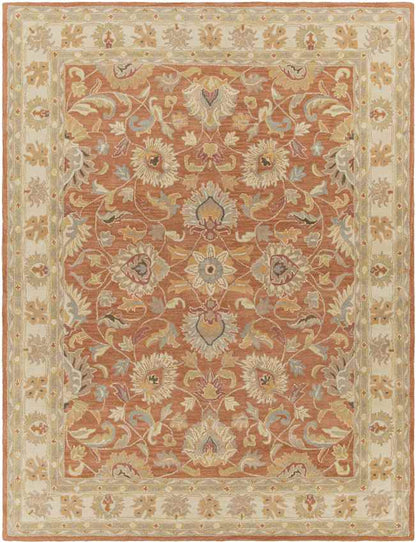 Paris Traditional Burnt Orange Area Rug