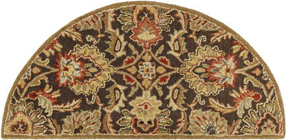 Lyon Traditional Dark Brown Area Rug