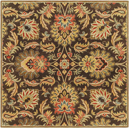 Lyon Traditional Dark Brown Area Rug