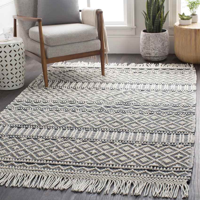 Tours Cottage Charcoal Area Rug