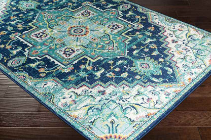 Metz Traditional Teal Area Rug