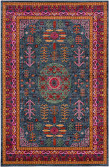 Beziers Traditional Bright Red Area Rug