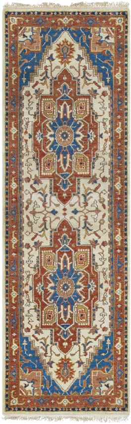 Pessac Traditional Burnt Orange Area Rug