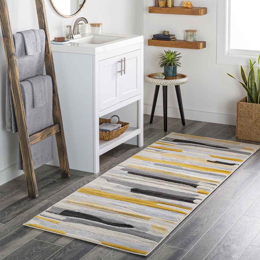 Lorient Modern Mustard/Ivory Area Rug