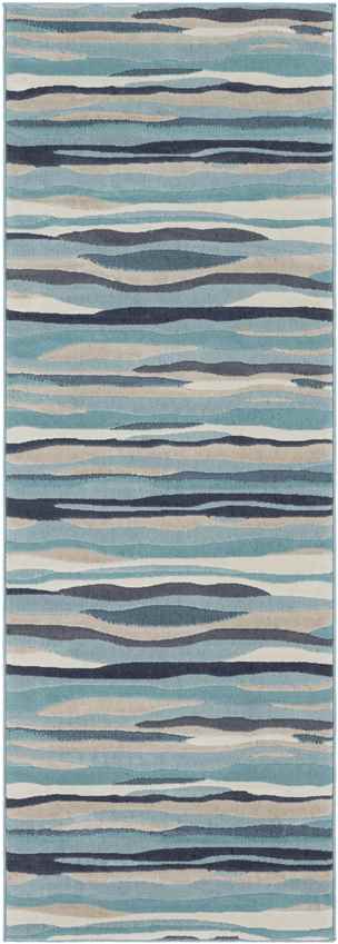 Montauban Modern Aqua Area Rug