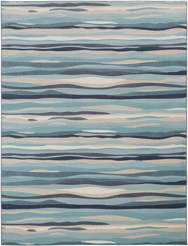 Montauban Modern Aqua Area Rug