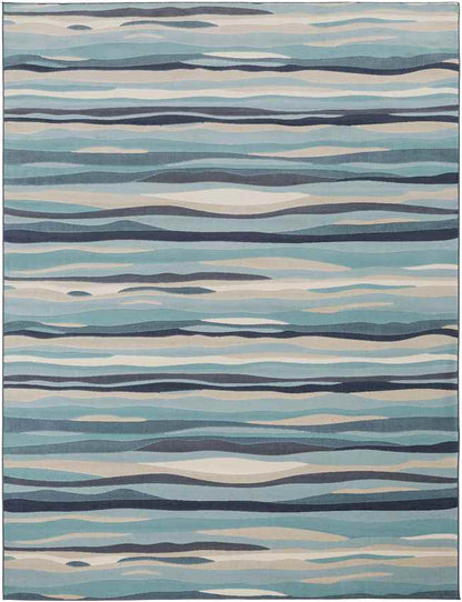 Montauban Modern Aqua Area Rug