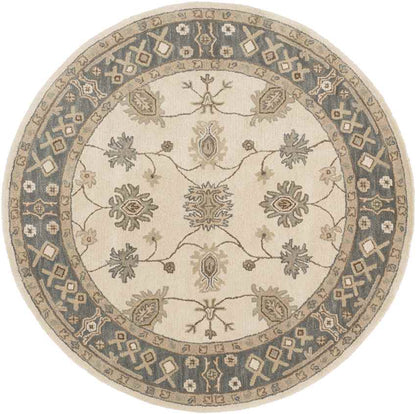 Trappes Traditional Khaki Area Rug