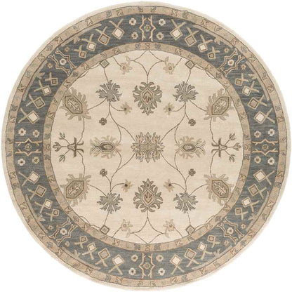 Trappes Traditional Khaki Area Rug