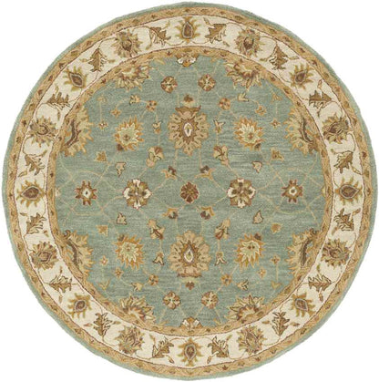 Malakoff Traditional Dark Green Area Rug