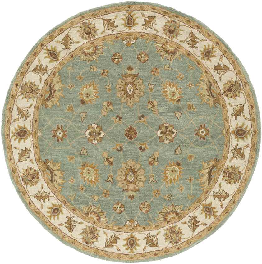 Malakoff Traditional Dark Green Area Rug