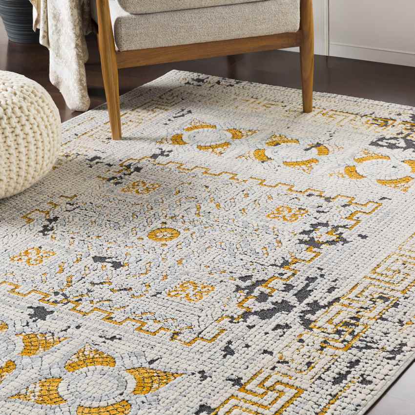 Herblay Global Mustard/Beige Area Rug
