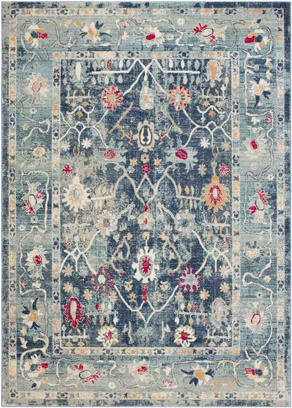 Le Gosier Traditional Navy Area Rug