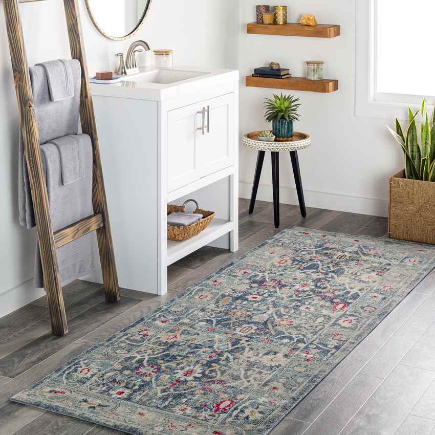 Le Gosier Traditional Navy Area Rug