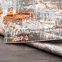 Kourou Modern Burnt Orange Area Rug