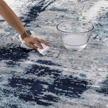 Dole Modern Aqua/Navy Area Rug