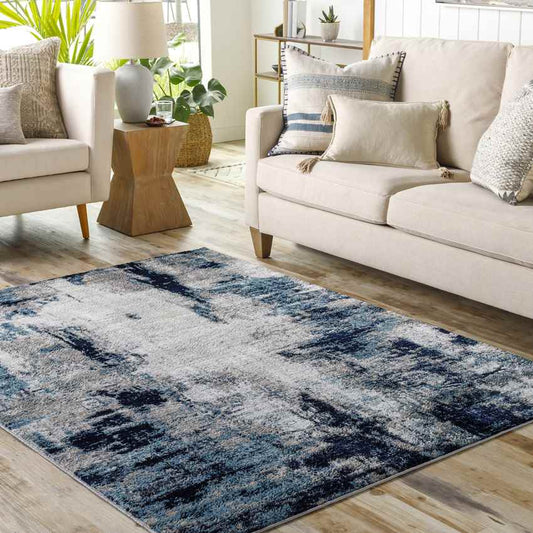 Dole Modern Aqua/Navy Area Rug