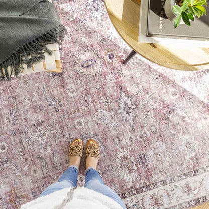 Yonne Traditional Garnet Area Rug
