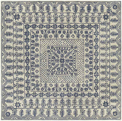 Turin Traditional Denim Area Rug